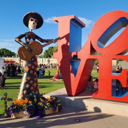 Robert Indiana’s LOVE - Dia de Muertes at the Civic Center