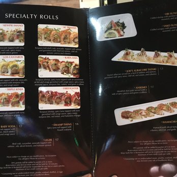 Kinja Sushi - Menu - Sushi Bars Near Me - Concord, California