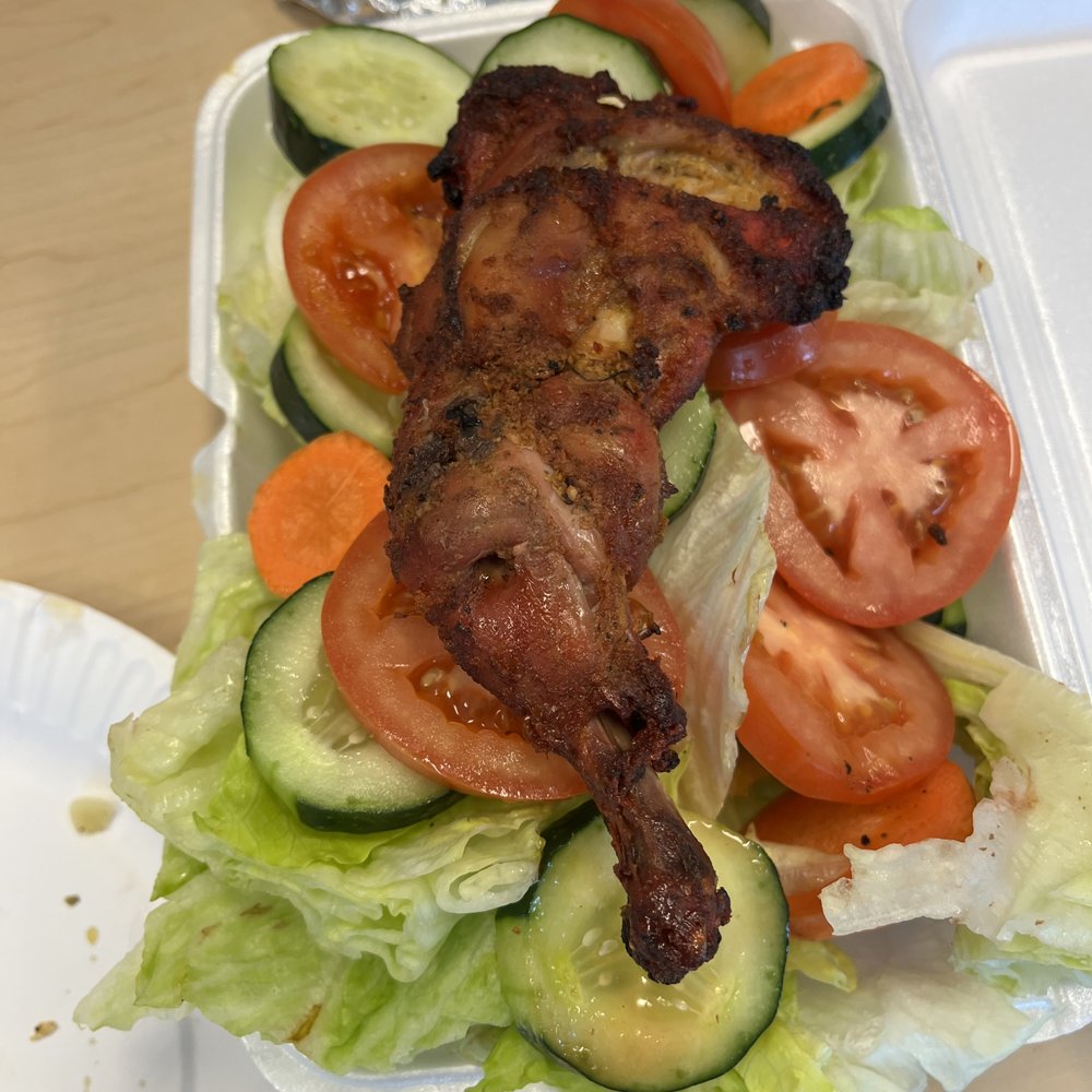 Kathmandu Spice - Garden salad with dried piece of chicken? Or Kathmandu Grilled Tandoori salad? You tell me - Indian Near Me - Manchester, New Hampshire Kathmandu Spice - Garden salad with dried piece of chicken? Or Kathmandu Grilled Tandoori salad? You tell me - Indian Near Me - Manchester, New Hampshire