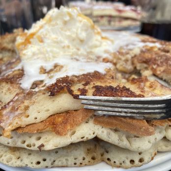 The Griddle Cafe - The Golden Ticket - triple stacked!!! Too much lol - Breakfast & Brunch Near Me - Los Angeles, California The Griddle Cafe - The Golden Ticket - triple stacked!!! Too much lol - Breakfast & Brunch Near Me - Los Angeles, California