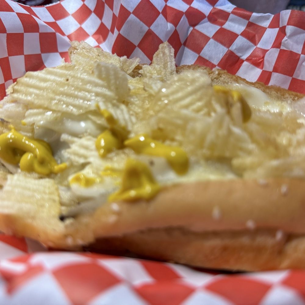 Border Dogs & Michelaguas - Hawaiian dog.  Potato chips? - Hot Dogs Near Me - Camarillo, California