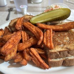 Southport Diner - Tuna Melt DELUXE with Sweet Potato Fries