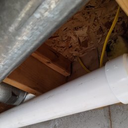 Webb Electric - The wire the electrician added and you can see the duct to left of it that is more visible in the other photo. - Electricians Near Me - Littleton, Colorado