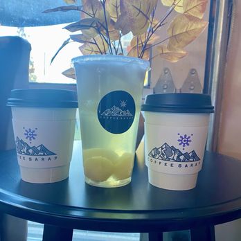 Coffee Sarap - Pumpkin chai, low caffeine; Lolo -lychee water, coconut water, fresh lychee; pumpkin medietta (Filipino horchata style) - Coffee & Tea Near Me - Denver, Colorado