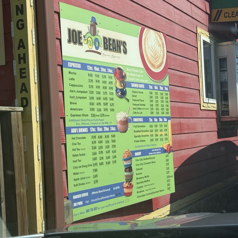 Joe Bean’s - Menu - Coffee & Tea Near Me - Forest, Virginia
