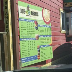 Joe Bean’s - Menu