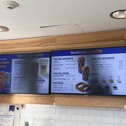 Auntie Anne's - Menu board, circa Oct 2025.