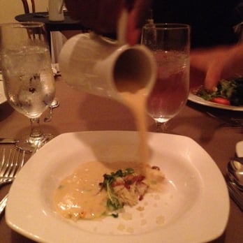 Spa at the Sanford House - Pouring my corn & crab chowder - Waxing Near Me - Arlington, Texas