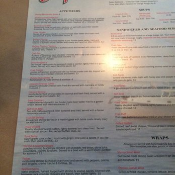 Fifers Seafood - Reverse Main Menu! - Bars Near Me - Pasadena, Maryland