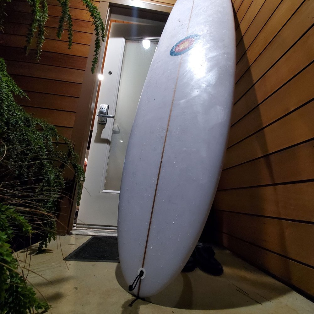 Seemed like a good place out of street view to let my board dry off. Seemed like a good place out of street view to let my board dry off.