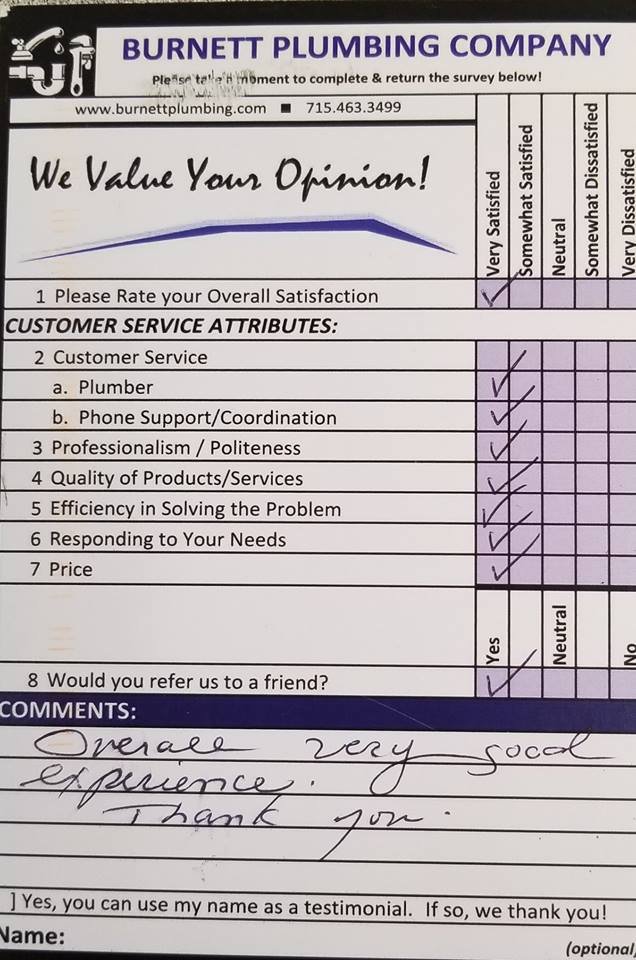 Slide of Burnett Plumbing Company