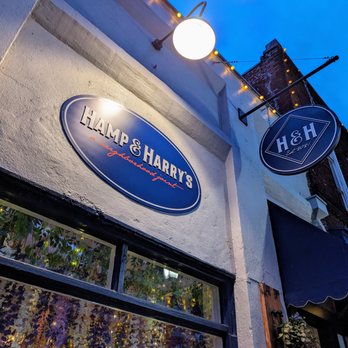 Hamp & Harry’s - Outside. Storefront. Located near Marietta Square. Free street parking available in front of and near restaurant. Paid parking lot in back. - Cocktail Bars Near Me - Marietta, Georgia