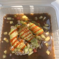 Mariscos Luison Nsc - Tostada de ceviche de Camarón curtido