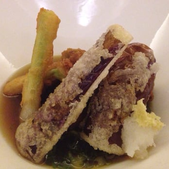 JaBistro - Agedashi (deep fried BC oysters, seasonal veggies, kombu dashi) $12 - Japanese Near Me - Toronto, Ontario