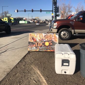 Hell's tacos - The sign from the road - Food Trucks Near Me - Denver, Colorado