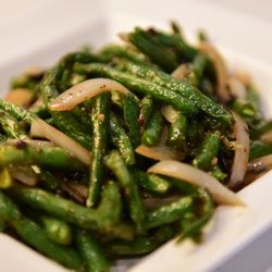 Rice Express - Sautéed green been with black bean sauce