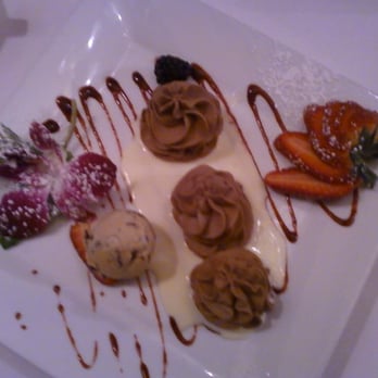 Papillon - Chocolate Mousse with Crème Anglaise & Epresso Ice Cream - French Near Me - Fremont, California