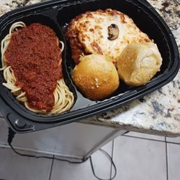 Chicken Parm and Garlic knots