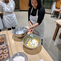 Salud Cooking School - Divine Doughnuts with Dutch Monkey cooking class with co-founders, co-owners, and chefs Martin Burge and Arpana Satyu-Burge.