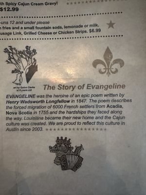 Menu photo 2 Evangeline Café Austin, TX