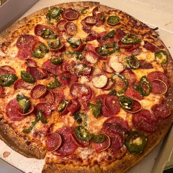 Hungry Howie's Pizza - Large Thin Crust Pizza with Double Pepperoni and add Jalapeños - Pizza Near Me - Myrtle Beach, South Carolina