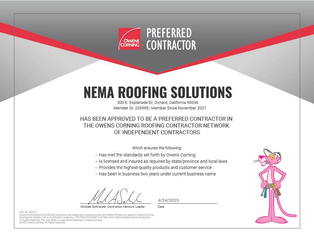 Slide of NEMA Roofing
