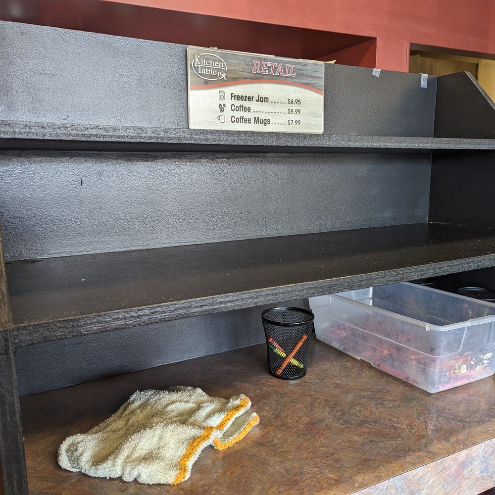 Kitchen Table Cafe - Completely empty "retail shelf" - Breakfast & Brunch Near Me - Vancouver, Washington Kitchen Table Cafe - Completely empty "retail shelf" - Breakfast & Brunch Near Me - Vancouver, Washington