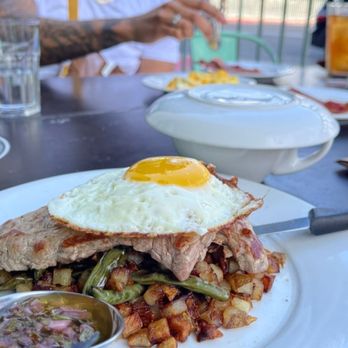 Blu Jam Cafe - Steak, sunny side up eggs with hash - Breakfast & Brunch Near Me - Los Angeles, California Blu Jam Cafe - Steak, sunny side up eggs with hash - Breakfast & Brunch Near Me - Los Angeles, California