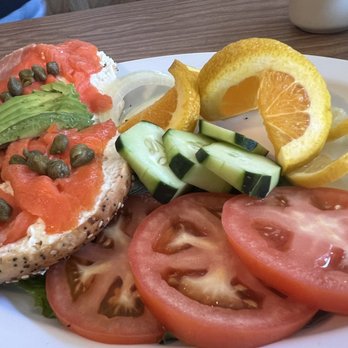 Mom's Kitchen - Bagel and Smoked Salmon Plate - Breakfast & Brunch Near Me - Vista, California