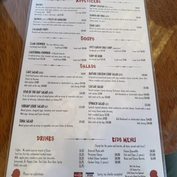 Bayside Cafe - Menu - Mexican Near Me - Morro Bay, California