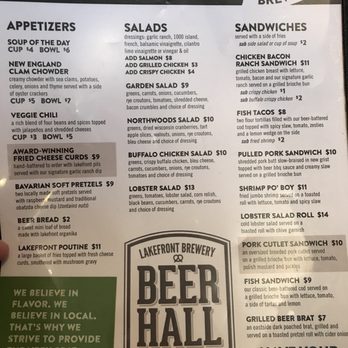 Lakefront Brewery - Friday Dining Menu - Breweries Near Me - Milwaukee, Wisconsin