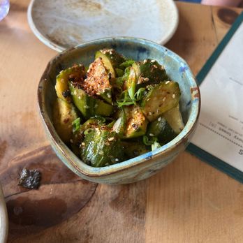 Microclimate Wine Bar - Cucumber salad soooo good I could drink this juice - Wine Bars Near Me - Geneva, New York