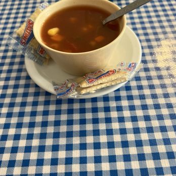 Bruce Cafe - Complementary soup - Cafes Near Me - Ponce de Leon, Florida