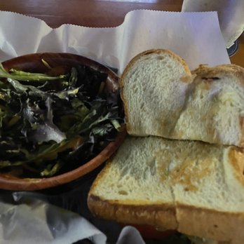 The GOAT Bar & Grill - Blt swapped for candied bacon. Delicious. Perfectly soft, toasted bread. Huge salad. Could use a few more toppings but definitely fresh. - Bars Near Me - Murrells Inlet, South Carolina
