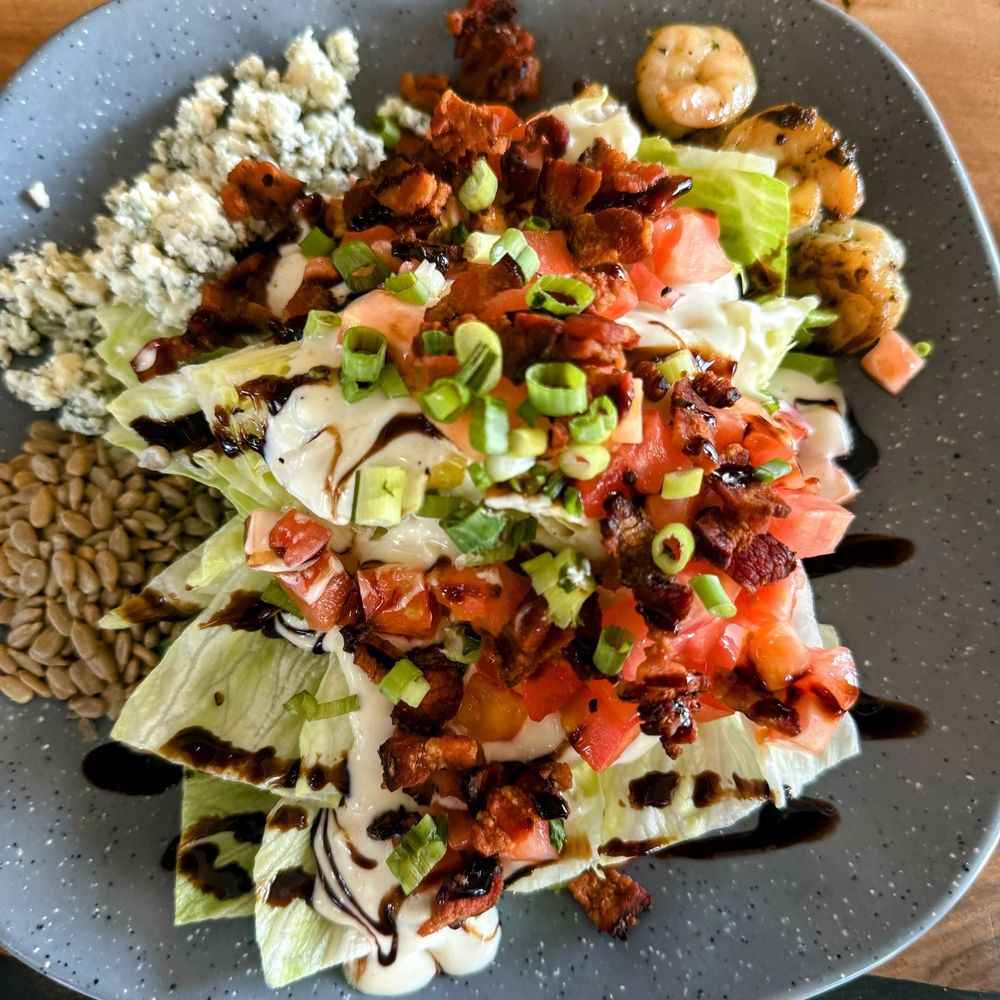 BevRidge Public - Wedge Salad and added shrimp - Cocktail Bars Near Me - Ridgefield, Washington