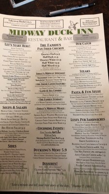 Menu photo 4 Midway Duck Inn Lowpoint, IL
