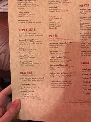 Menu photo 8 Bar & Board Bistro Newport, RI