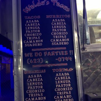 Waldos Tacos - Menu 4/2020 - Mexican Near Me - Peoria, Arizona