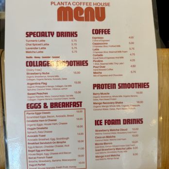 Planta Coffee House - Menu August 2026 - Coffee & Tea Near Me - Pleasanton, California Planta Coffee House - Menu August 2026 - Coffee & Tea Near Me - Pleasanton, California