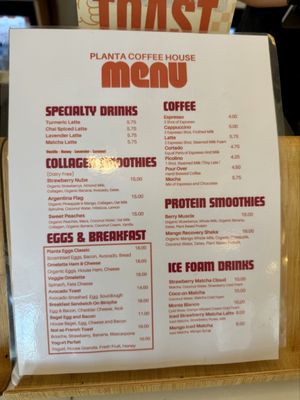 Menu photo 1 Planta Coffee House Pleasanton, CA Menu photo 1 Planta Coffee House Pleasanton, CA