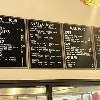 The Dive Oyster Bar - Menu of oysters on the half shell (wall only not on printed menus) - Southern Near Me - Irvine, California The Dive Oyster Bar - Menu of oysters on the half shell (wall only not on printed menus) - Southern Near Me - Irvine, California