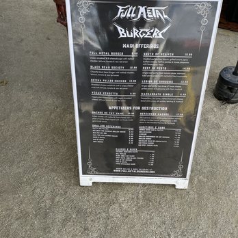 Full Metal Burgers Oceanside - Menu - Food Trucks Near Me - Oceanside, California Full Metal Burgers Oceanside - Menu - Food Trucks Near Me - Oceanside, California