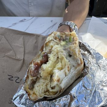 Busy Bee's Cafe & Catering - Inside of a Biscuits & Gravy Burrito - Caterers Near Me - Capitola, California Busy Bee's Cafe & Catering - Inside of a Biscuits & Gravy Burrito - Caterers Near Me - Capitola, California