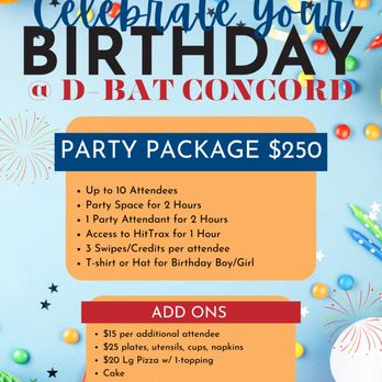 D-BAT Concord - Celebrate your birthday like a pro at D-BAT Concord! - Batting Cages Near Me - Concord, North Carolina