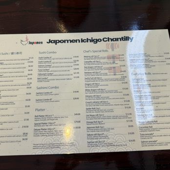 Ichigo Sushi - Menu - Sushi Bars Near Me - Chantilly, Virginia Ichigo Sushi - Menu - Sushi Bars Near Me - Chantilly, Virginia