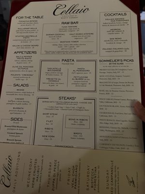 Menu photo 3 Cellaio Steak Monticello, NY Menu photo 3 Cellaio Steak Monticello, NY