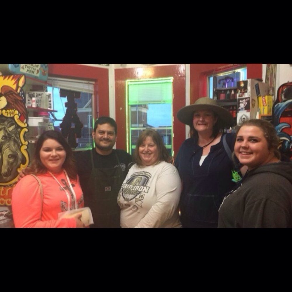 Triangle Tattoo & Museum - McKenzie, Wendy, Ruthy, and Kirsten with their tattoo artist :) - Tattoo Near Me - Fort Bragg, California Triangle Tattoo & Museum - McKenzie, Wendy, Ruthy, and Kirsten with their tattoo artist :) - Tattoo Near Me - Fort Bragg, California