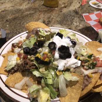 Trackside Fine Food and Spirits - Eh, a lot of bean, but authentic too.  Pulled pork that is pretty good and woody tasting, I'm loving the corn pico.  Needs chihuahua cheese. - Sports Bars Near Me - Mishawaka, Indiana