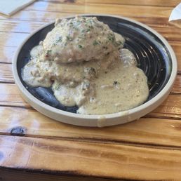 Sausage and gravy, biscuits Sausage and gravy, biscuits