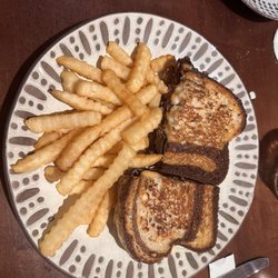Patty melt with fries